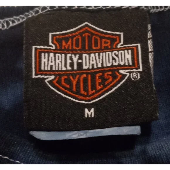 Harley Davidson Vintage Blue Tie Dye Motorcycle Tank Top Santa Cruz, CA Sz M - Picture 3 of 3